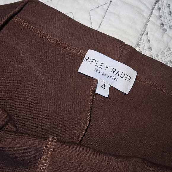 Ripley Rader Highwaist Wideleg Ponte Knit Pants Sz 4 Large - Picture 4 of 9